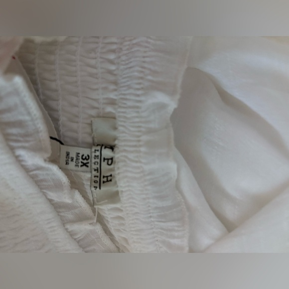 MPH Collection White Tiered Smocked Dress #8915 - Picture 4 of 5